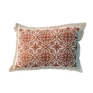 Lillian August embroidered Pillow Medallion Design